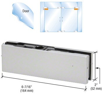 CRL Satin Anodized European Top Door Patch Fitting with 1NT303 Insert