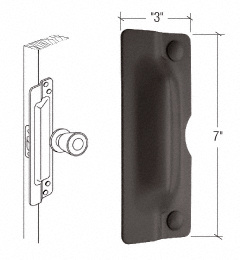 CRL 7" Bronze Latch Shield for Flush Mounted Doors