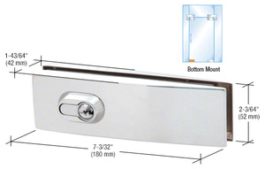 CRL Polished Stainless Steel Curved European Patch Door Lock