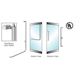 CRL-Blumcraft® Polished Stainless Right Hand Reverse Rail Mount "X" Keyed Access Balanced Door Panic Handle