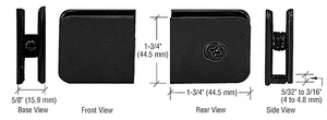 CRL Matte Black Traditional Style Fixed Panel U-Clamp