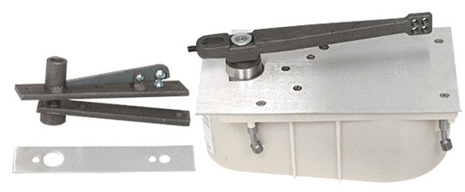 Rixson® Satin Chrome 28 Series Center-Hung Right Hand 90º Selective Hold Open Floor Mounted Closer - Complete Package