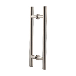 Brushed Nickel 8" Ladder Pull Back to Back Handles