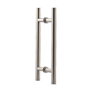 Brushed Nickel 8" Ladder Pull Back to Back Handles