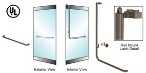 CRL-Blumcraft® Oil Rubbed Bronze Left Hand Reverse Rail Mount Keyed Access "A" Exterior, Top Securing Panic Handle