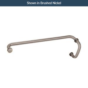 Polished Stainless Steel 6" x 16" Towel Bar Handle Combo with Washers