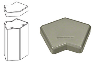 CRL Beige Gray 100 Series 135 Degree Post Cap