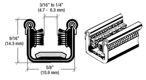 CRL Y526 Flexible Universal Channel with Pile and Felt Liner for 1948-1962 Models - 60" Length