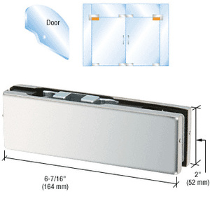 CRL Polished Stainless Adjustable European Top Door Patch Fitting