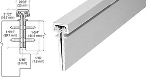 CRL Satin Anodized 83" Roton 112 Series Concealed Leaf Continuous Hinge