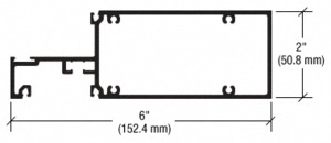 CRL-U.S. Aluminum Intermediate Horizontal, White KYNAR® Paint- 24'-2"