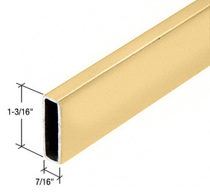 CRL Satin Brass Serenity Series Sliding Door 78-3/4" Header Support Bar Only