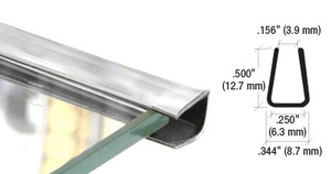 CRL Chrome 1/4" Plastic Reflective Edge Molding