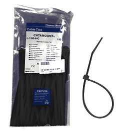 CRL Black 5.6" Nylon Cable Ties