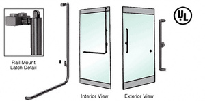 CRL-Blumcraft® Oil Rubbed Bronze Right Hand Reverse Rail Mount Keyed Access "X" Exterior, Top Securing Panic Handle