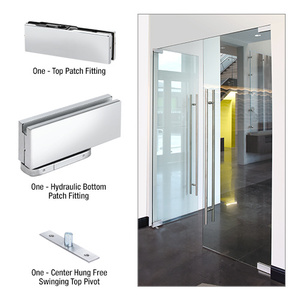 Polished Stainless Steel Commercial Door Kit 90 Degree Hold-Open