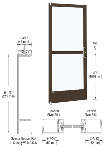 CRL-U.S. Aluminum Bronze Black Anodized Standard Single 36