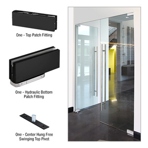 Matte Black Commercial Door Kit No Hold-Open