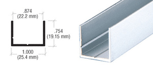 CRL Satin Anodized 7/8" Single U-Channel