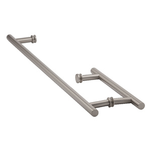 Brushed Nickel 8" X 24" Ladder Pull Towel Bar/Handle Combo