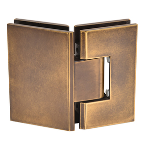 CRL Vintage Brass Vienna 045 Series 135 Degree Glass-to-Glass Hinge