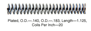 CRL 1.125" Long Slide Bolt Spring - 20/Pk