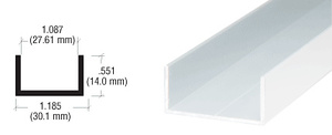 CRL Brite Anodized 1-1/16" Single Channel