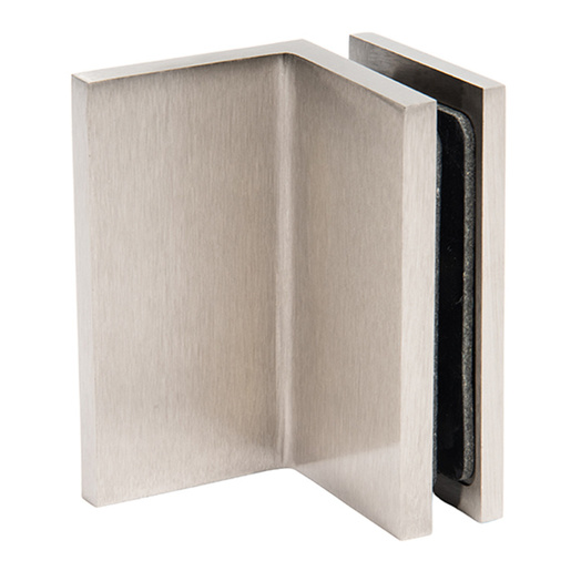 CRL Brushed Nickel Glass Clamp - Adjustable Sleeve For 5/16" To 1/2" Glass Panels