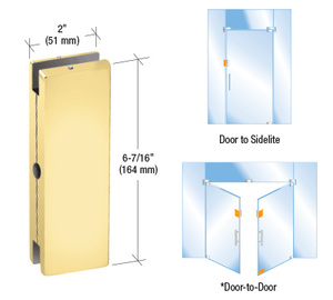 CRL Brass AMR Series Sidelite or Glass Door Mounted Keeper