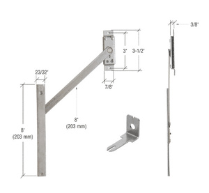 CRL 8" Window Limit Device With Key Release