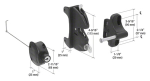 CRL Black Lokk-Latch® "Series 2" for Square Post