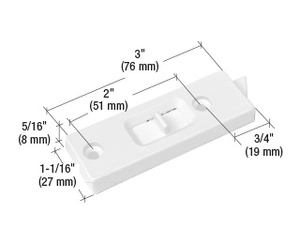 CRL Tilt Window Latch with 2" Screw Holes