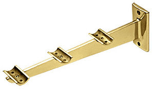 CRL Polished Brass 12" Tray Slide Shelf Bracket