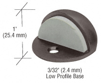 CRL Bronze Zinc Diecast Floor Mounted Low Profile 3/32" Base Dome Stop