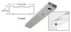 CRL Satin Anodized 6" x 36" Single Door Header