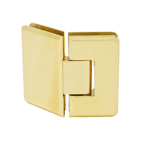 CRL Unlacquered Brass Cologne 045 Series 135º Glass-to-Glass Hinge