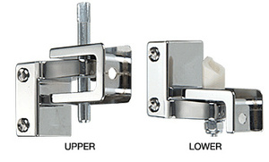 CRL Chrome Gravity Hinge Assembly for Restroom Partitions