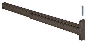 CRL 48" Jackson® Model 2086 Concealed Vertical Rod Panic Exit Device Right Hand Reverse Bevel Fits 4/0 x 7/0 Door Dark Bronze Finish