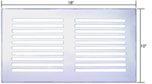 CRL Clear Flat Acrylic 18" x 10" Mirror Grille