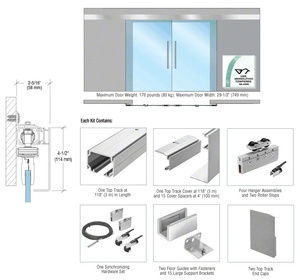 CRL50 Series Bi-Parting Synchronized Wall Mount Kit