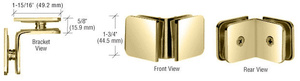 CRL Unlacquered Brass 90 Degree Traditional Style Oversized Glass Clamp