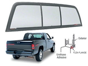 CRL 1994-2001 Dodge Ram 1500 1994-2002 2500-3500 Standard Cabs "Perfect Fit" POWR-Slider - Solar Glass