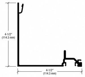 CRL-U.S. Aluminum 90 Degree Inside Corner Half, White KYNAR® Paint- 24'-2"