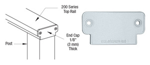 CRL Mill 200 Series Decorative End Cap