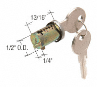 CRL Wafer Type Cylinder Lock for 1" Doors