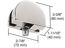 CRL Polished Stainless PTH Series Top Transom Pivot Patch Fitting