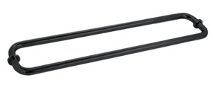 CRL Matte Black 24" BM Series Back-to-Back Tubular Towel Bars With Metal Washers