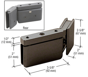 CRL Oil Rubbed Bronze RH 135 Degree Prima Hinge with U-Clamp