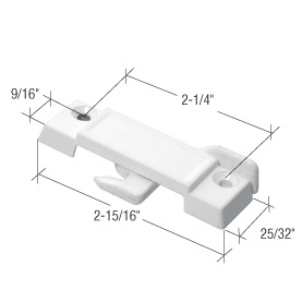 CRL White Sliding Window Lock with 2-1/4" Screw Holes for Guaranteed Products Windows