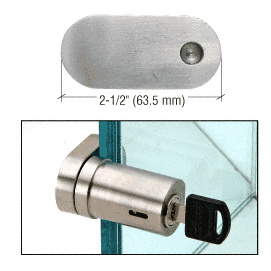 CRL Brushed Stainless UV Bond Tube Lock for Single Overlay Door - Keyed Alike